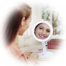 Load image into Gallery viewer, Vivitar Fold Away LED Double Sided Vanity Mirror
