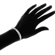 Load image into Gallery viewer, Women's Silver Plated Floral Ingrain Design Bangle
